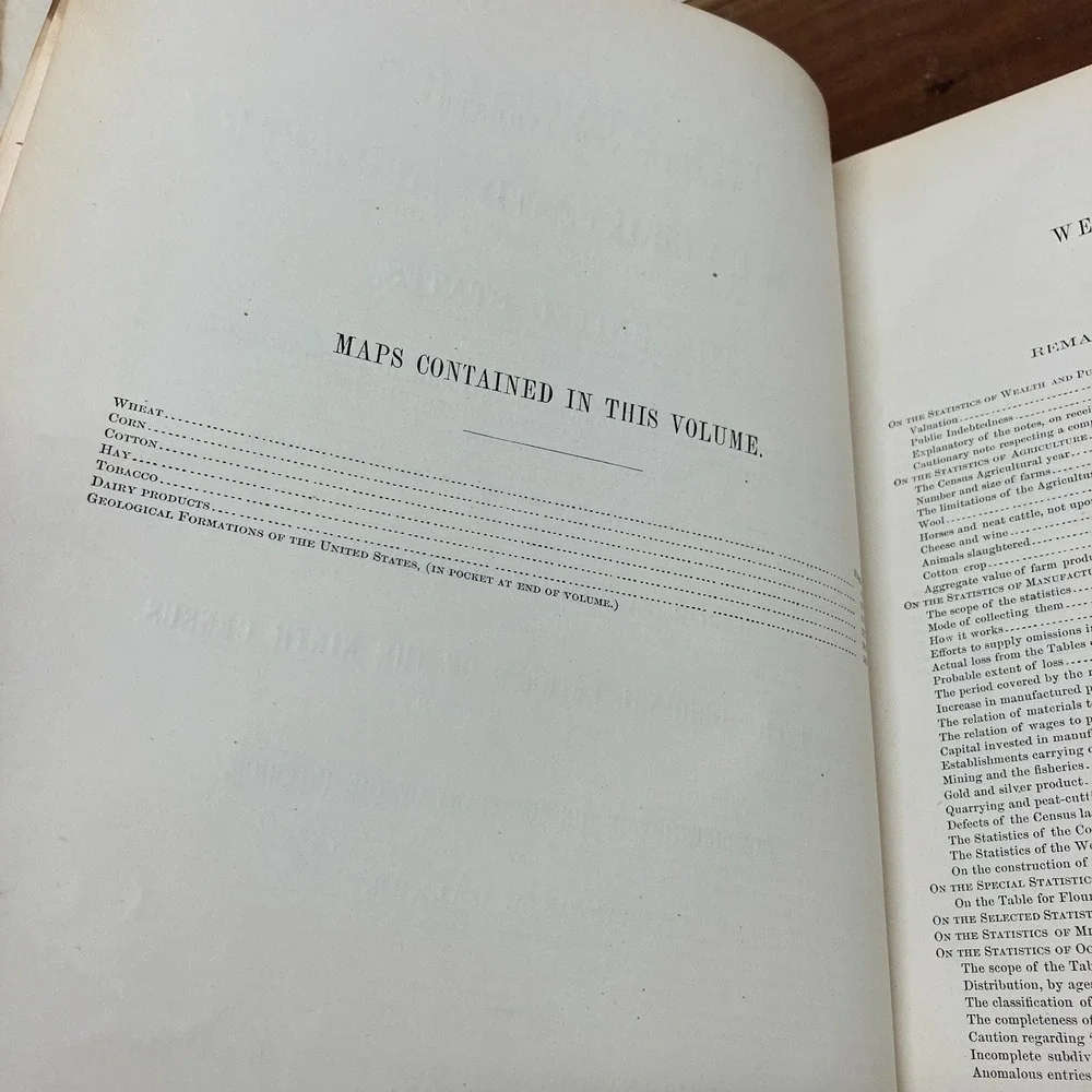 Ninth Census US 1870 Vol III Industry & Wealth Walker 1872 Government Print